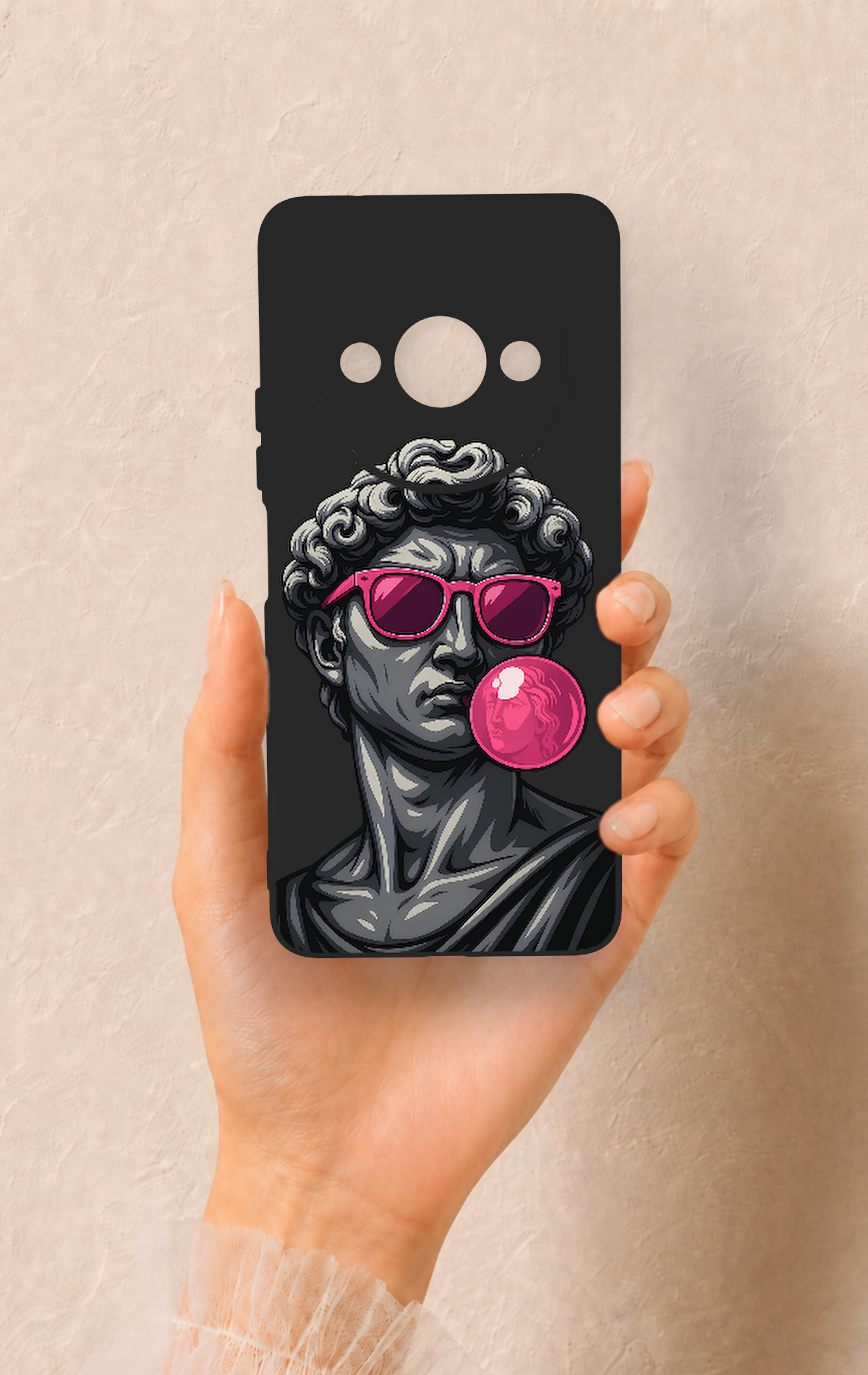 Redmi A3 Uyumlu Pop David Desenli Silikon Kılıf