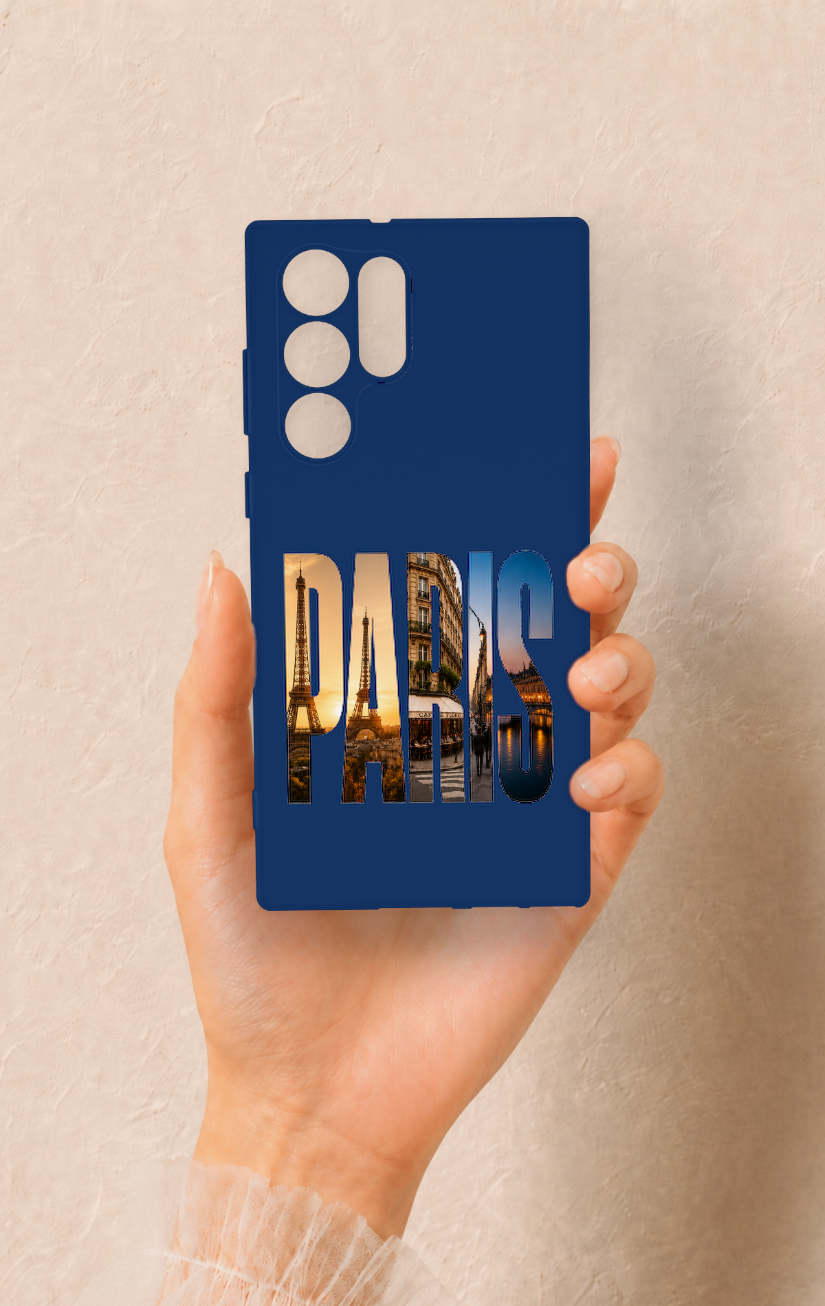 Samsung S22 Ultra Uyumlu Paris Desenli Silikon Kılıf
