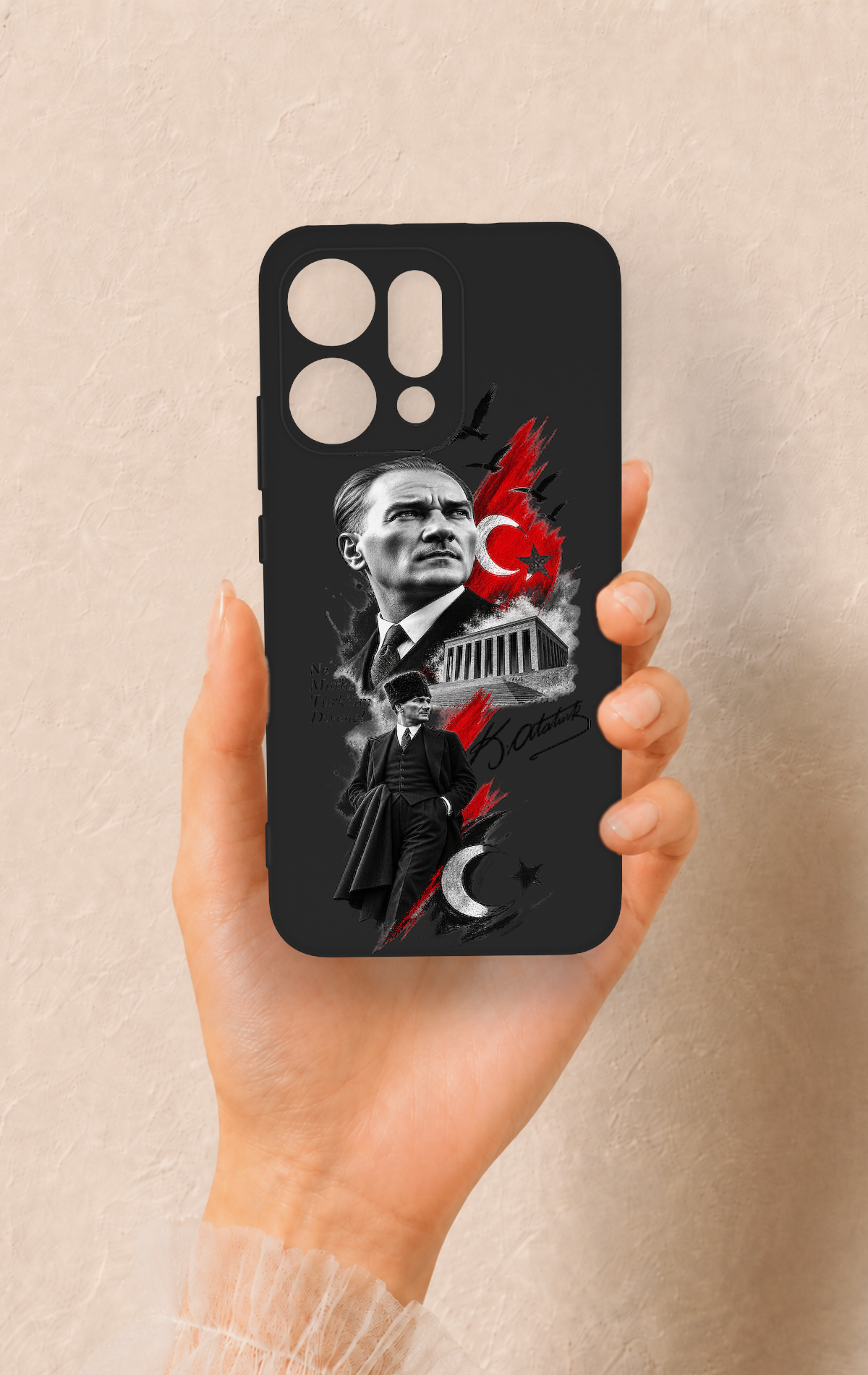 Oppo Reno 14 Uyumlu Atatürk Anıtkabir Desenli Silikon Kılıf