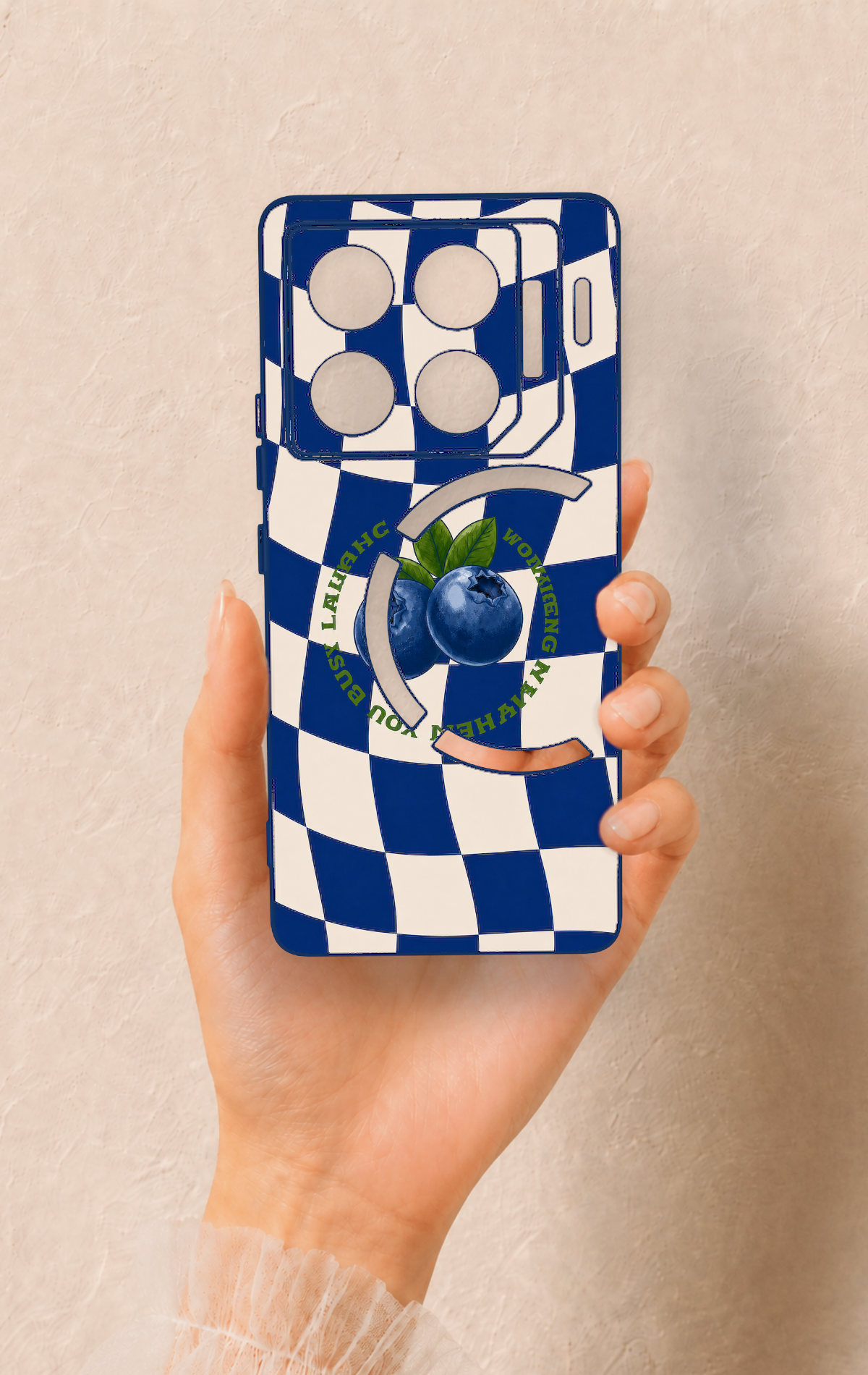 İnfinix Gt 20 Pro Uyumlu Yaban Mersini Desenli Silikon Kılıf