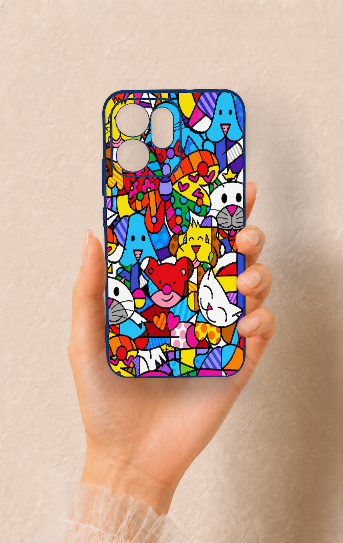 Oppo Reno 14F Uyumlu Britto Garden Desenli Silikon Kılıf