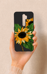 Oppo A9 2020 Uyumlu Ay Çiçeği Desenli Silikon Kılıf