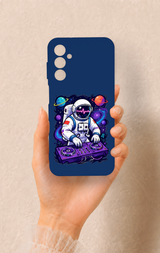 Samsung M14 Uyumlu Astronot DJ Desenli Silikon Kılıf