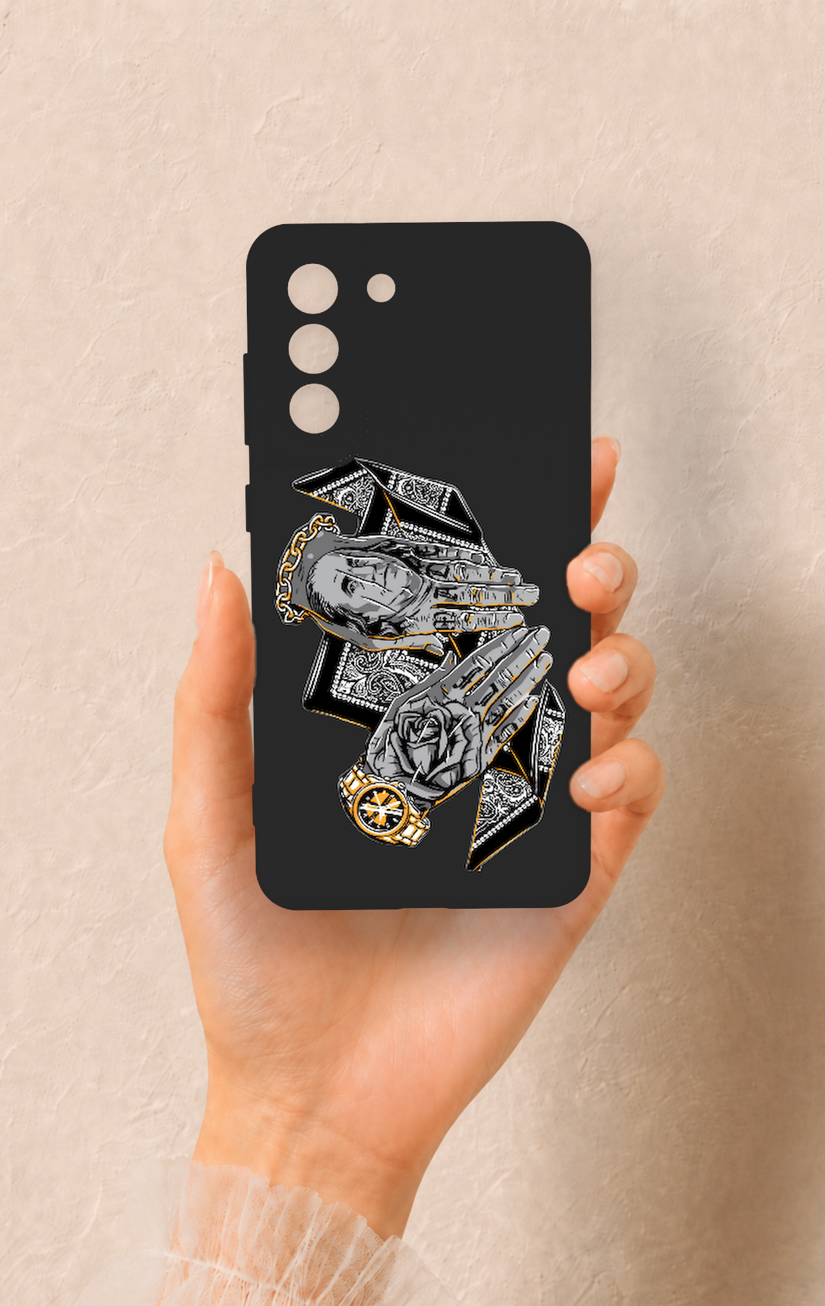 Samsung-S21FE Uyumlu Self Made Desenli Silikon Kılıf