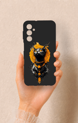 Samsung M34 Uyumlu Mısırlı Kedi Tanrısı Desenli Silikon Kılıf