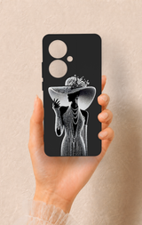 Oppo Reno 11F Uyumlu Lady Desenli Silikon Kılıf