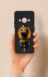 Redmi A3 Uyumlu Mısırlı Kedi Tanrısı Desenli Silikon Kılıf