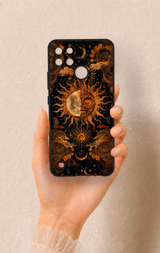 Realme C21Y Uyumlu Mistik Güneş Desenli Silikon Kılıf