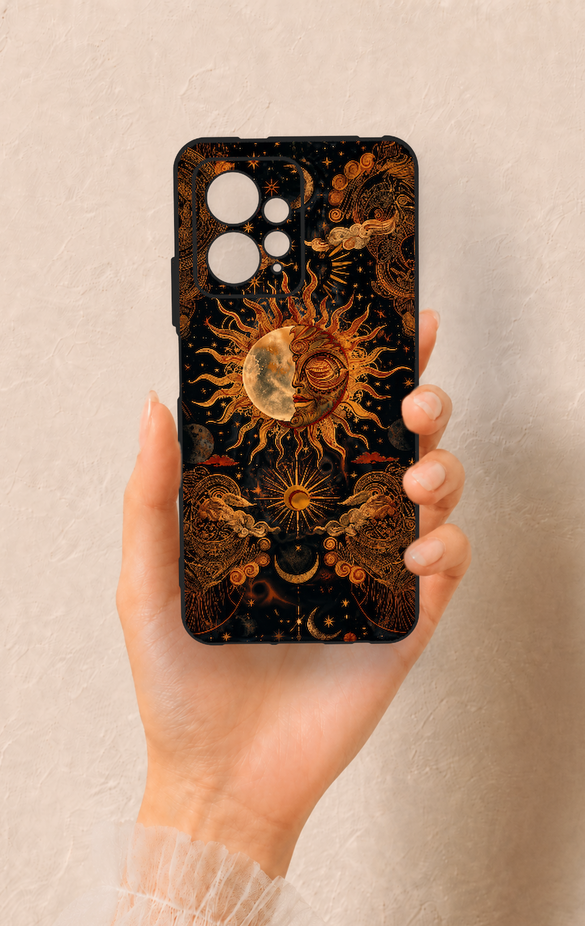 Redmi Note 12 4G Uyumlu Mistik Güneş Desenli Silikon Kılıf