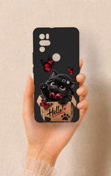 Omix X300 Uyumlu Hello Cat Desenli Silikon Kılıf