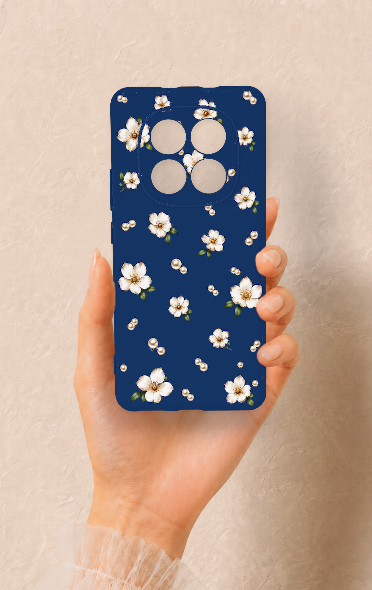 REDMİ NOTE 15 4G Uyumlu Papatya İnci Desenli Silikon Kılıf
