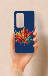 Vivo V30 Uyumlu Renkli Yaprak Desenli Silikon Kılıf