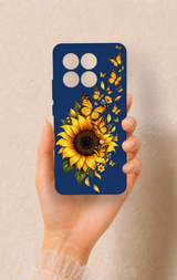 Poco X6 Pro Uyumlu Ayçiçeği Desenli Silikon Kılıf