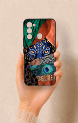 Tecno Spark 8C Uyumlu Amazon Kaplan Desenli Silikon Kılıf