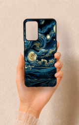 Oppo A16 Uyumlu Yıldızlı Gece Desenli Silikon Kılıf