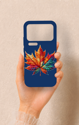 Mi 17 Pro Max Uyumlu Renkli Yaprak Desenli Silikon Kılıf