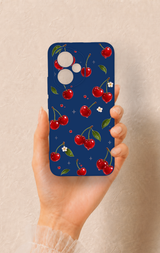 Honor 400 Uyumlu Kiraz Papatya Desenli Silikon Kılıf