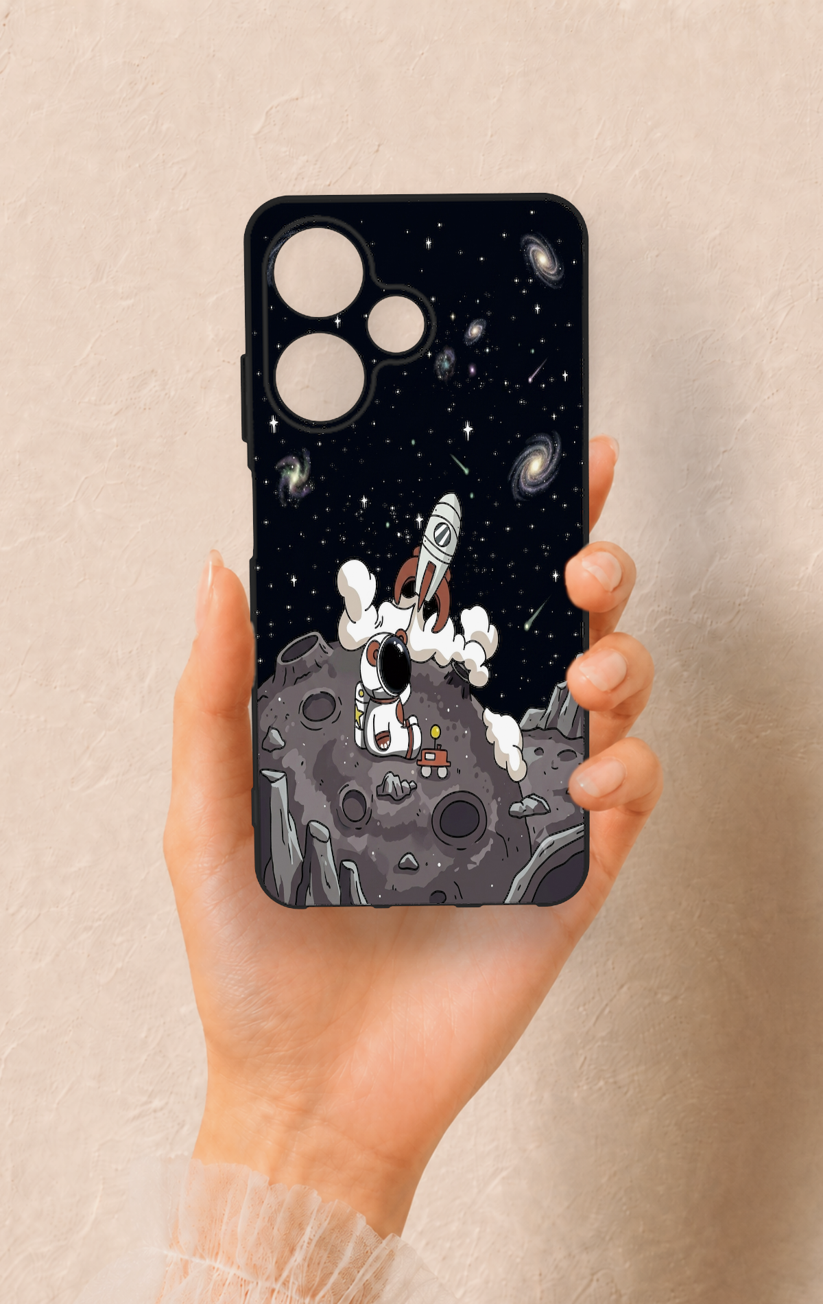 İnfinix Hot 30i Uyumlu Uzay Astronot Desenli Silikon Kılıf