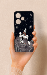 İnfinix Hot 30i Uyumlu Uzay Astronot Desenli Silikon Kılıf