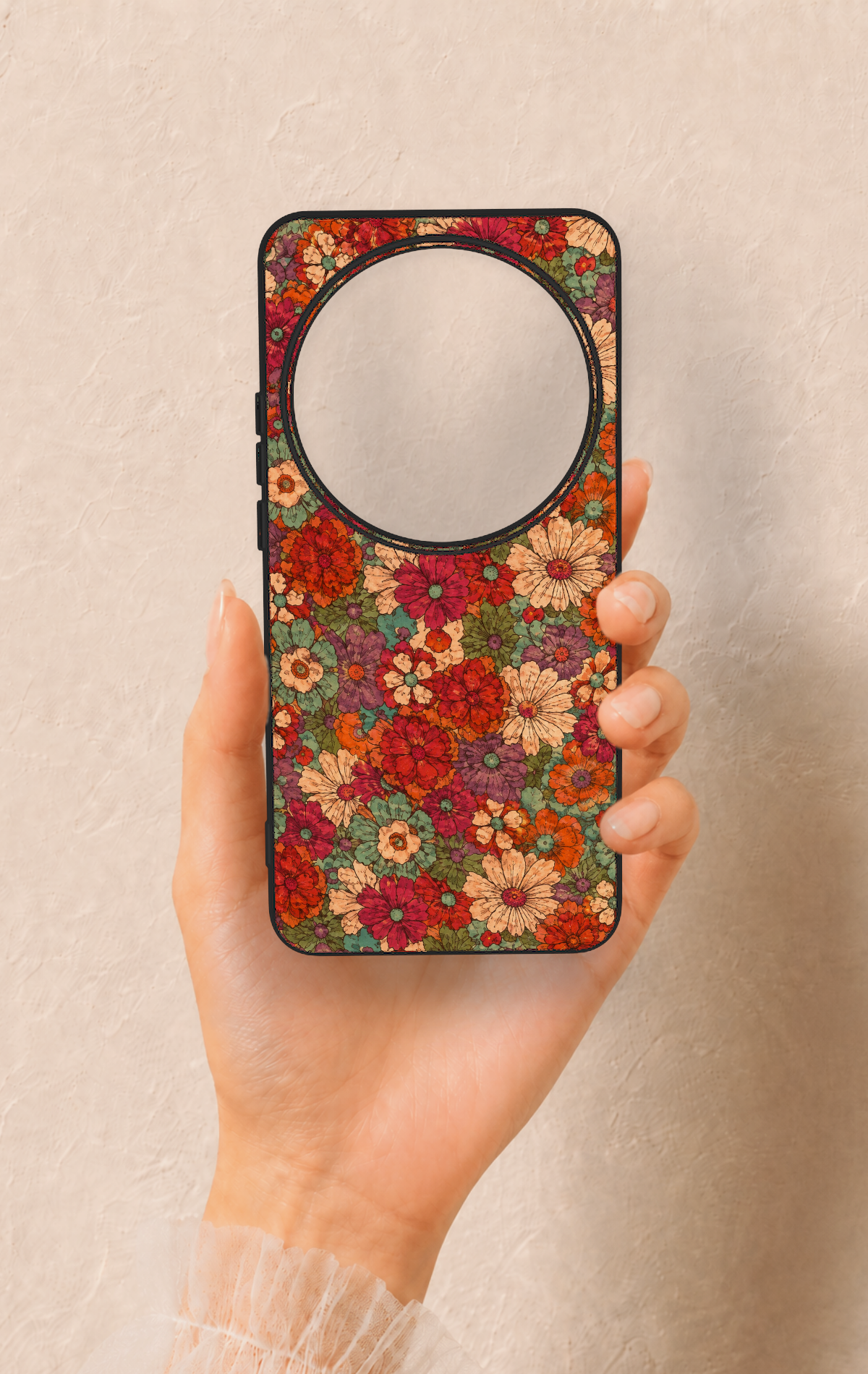 Xiaomi Mi 15 Ultra Uyumlu Pastel Çiçek Bahçesi Desenli Silikon Kılıf