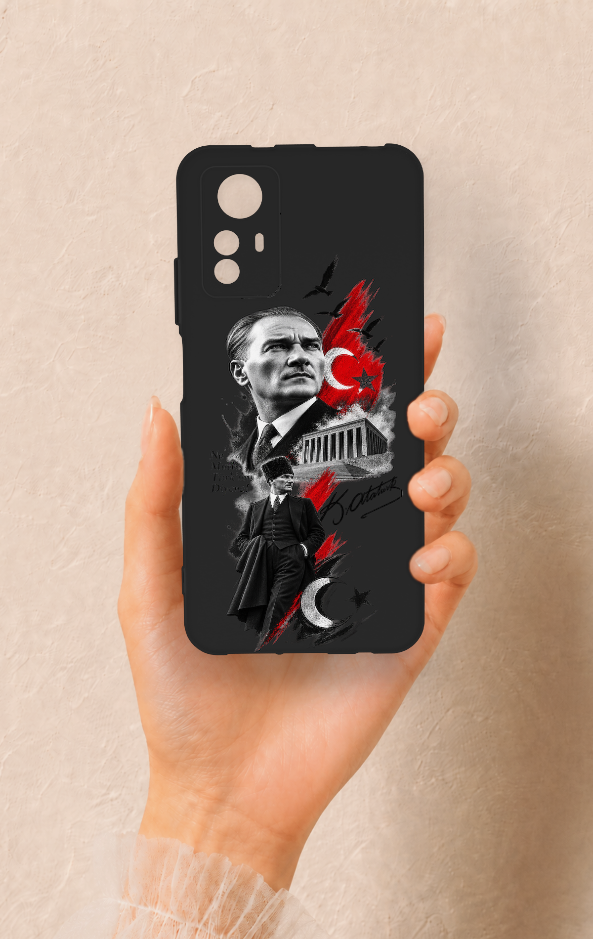 Redmi Note 12S Uyumlu Atatürk Anıtkabir Desenli Silikon Kılıf