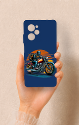 Poco X5 Pro Uyumlu Moto Rider Desenli Silikon Kılıf
