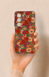 Realme C75 Uyumlu Pastel Çiçek Bahçesi Desenli Silikon Kılıf