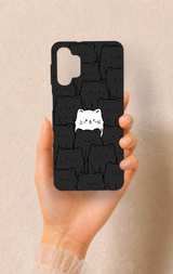 Samsung A32 Uyumlu Many Cats Desenli Silikon Kılıf