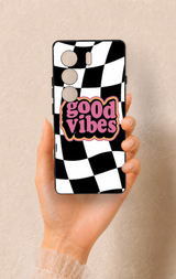 Tecno Camon 40 4G Uyumlu Black Good Vibes Desenli Silikon Kılıf