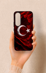 Vivo V70 FE 5G Uyumlu Kurt Türk Bayrağı Desenli Silikon Kılıf