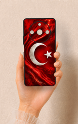 Realme 11 Pro Uyumlu Türk Bayrağı Desenli Silikon Kılıf