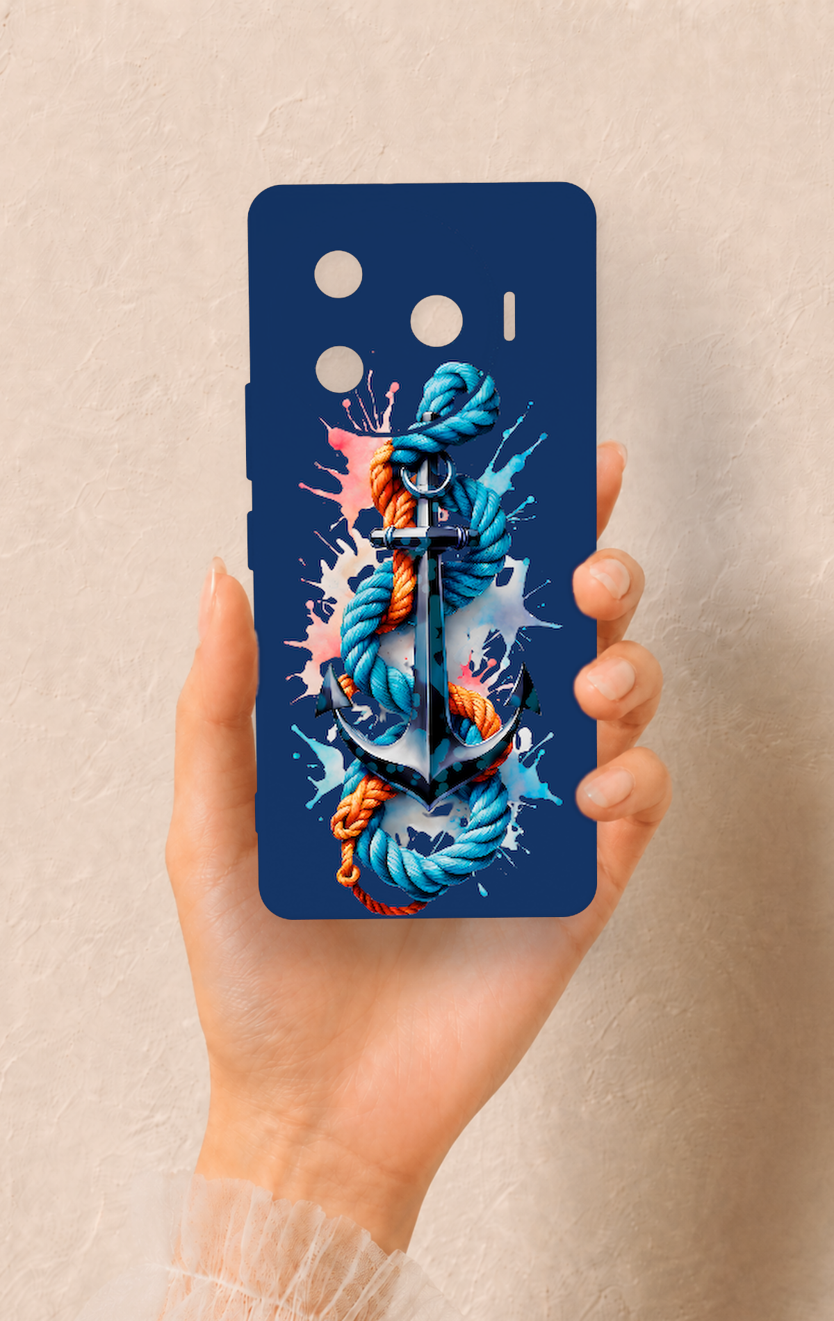 Tecno Camon 30 Pro 5G Uyumlu Anchor Desenli Silikon Kılıf