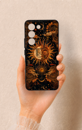 Vivo V30 Lite Uyumlu Mistik Güneş Desenli Silikon Kılıf