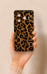 Tecno Camon 30 Pro 5G Uyumlu Koyu Leopar Deri Desenli Silikon Kılıf