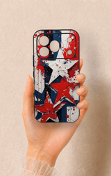 Honor 600 Pro Uyumlu Star Flag Desenli Silikon Kılıf