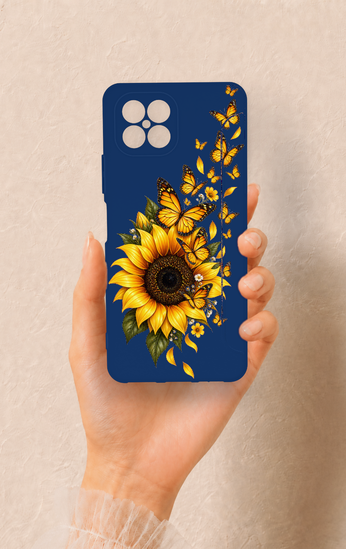Omix X600 Uyumlu Ayçiçeği Desenli Silikon Kılıf