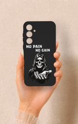 Samsung A35 Uyumlu No Pain No Gain Desenli Silikon Kılıf