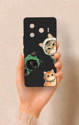Tecno Camon 30 Pro 5G Uyumlu Kedi Ekibi Desenli Silikon Kılıf