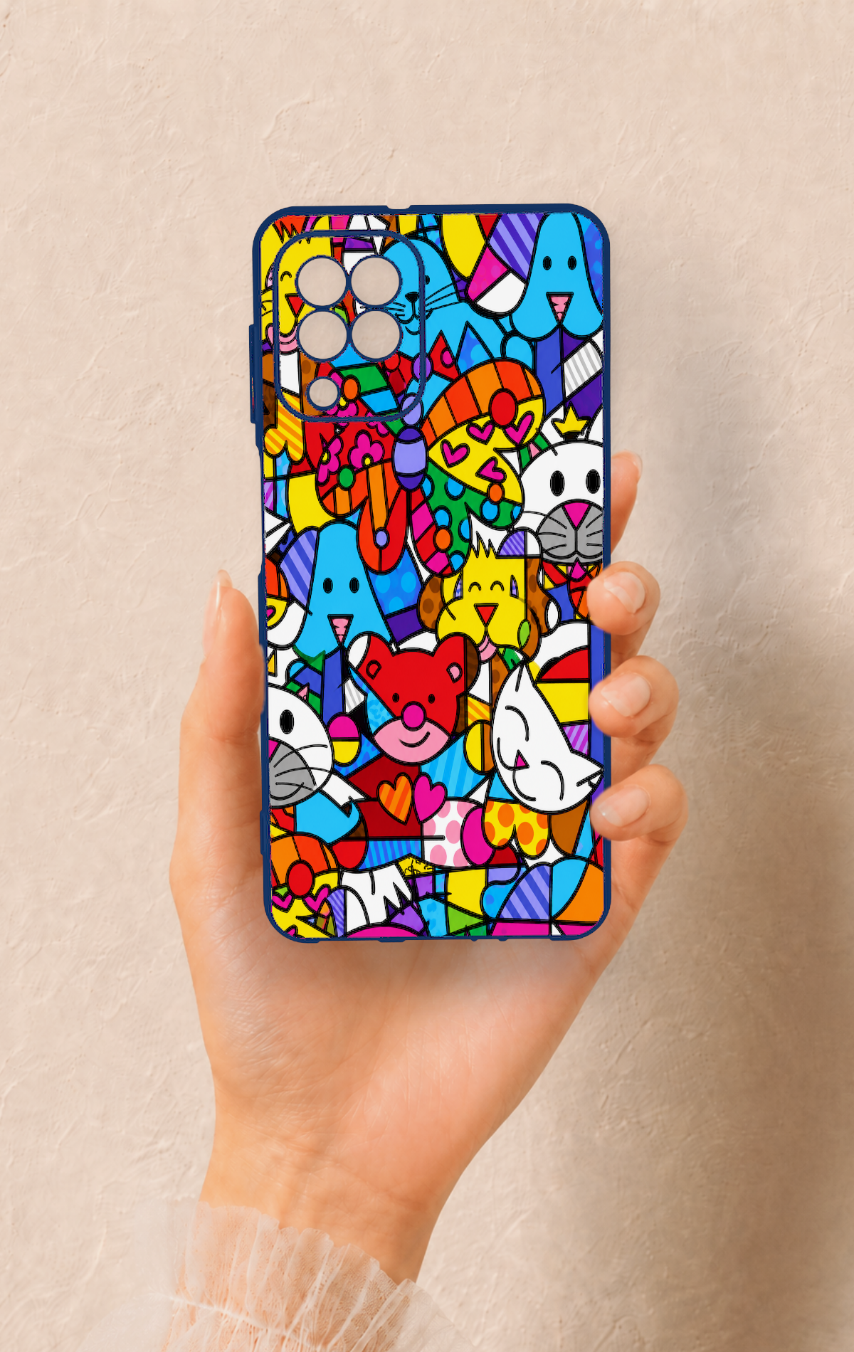 Samsung A22 Uyumlu Britto Garden Desenli Silikon Kılıf