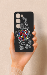 Vivo V40 Lite 5G Uyumlu Rubik Küb Desenli Silikon Kılıf