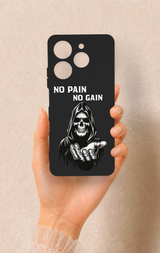 Tecno Spark 10 Pro Uyumlu No Pain No Gain Desenli Silikon Kılıf