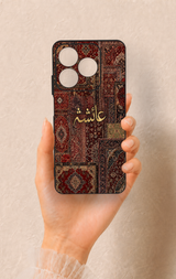 Realme C63 Uyumlu Vintage Halı Desenli Silikon Kılıf