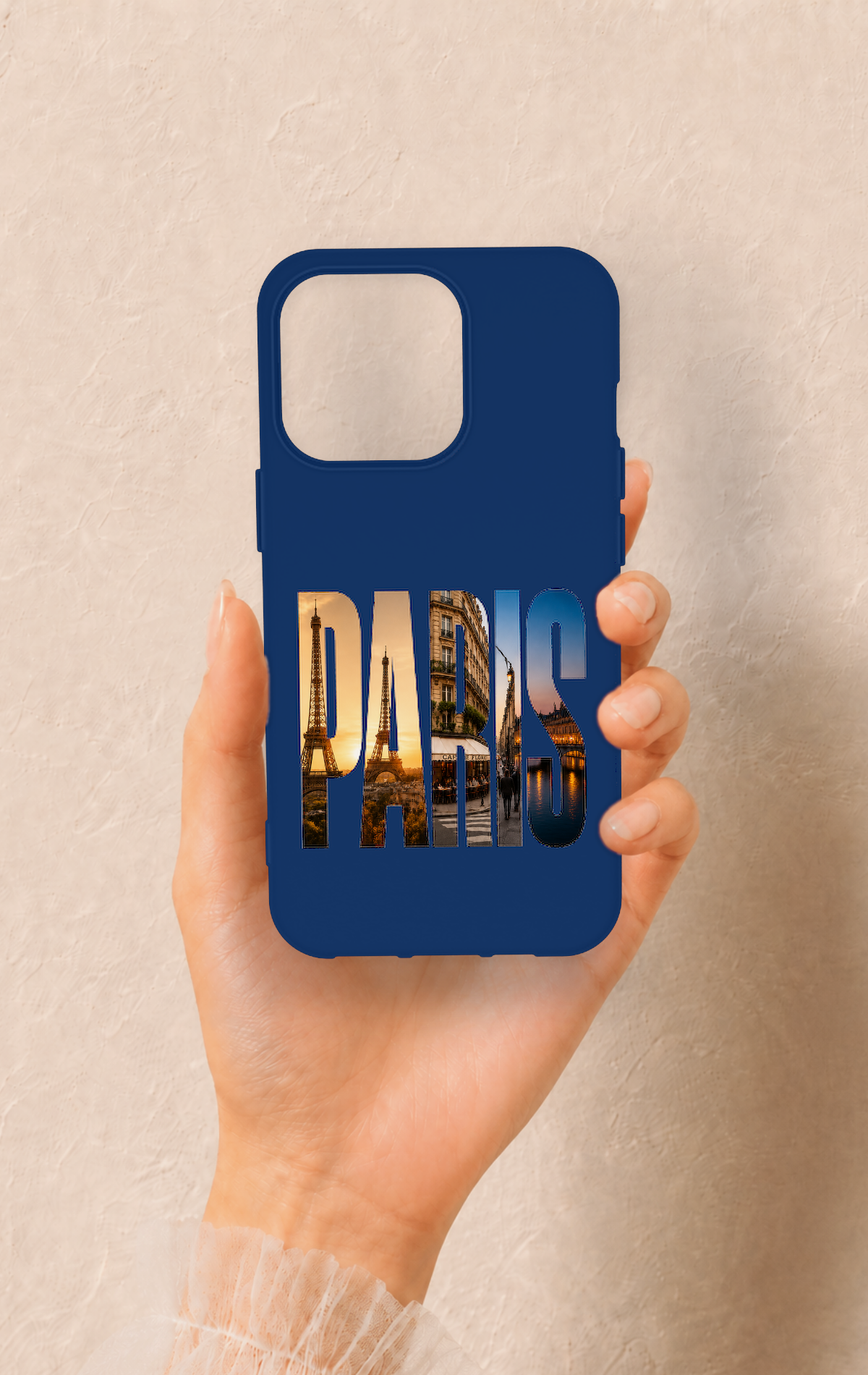 iPhone 13 Pro Uyumlu Paris Desenli Silikon Kılıf