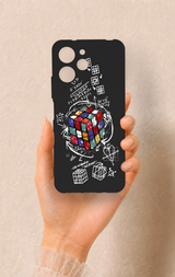 Redmi 12 Uyumlu Rubik Küb Desenli Silikon Kılıf