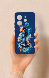 Redmi Note 14 4G Uyumlu Anchor Desenli Silikon Kılıf