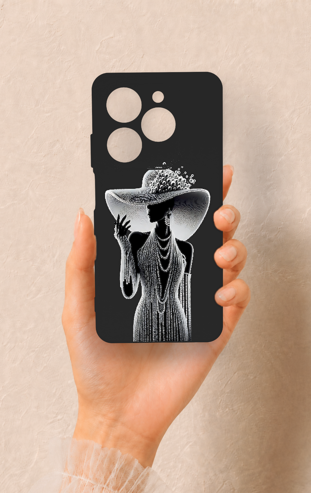 Tecno Spark 20C Uyumlu Lady Desenli Silikon Kılıf