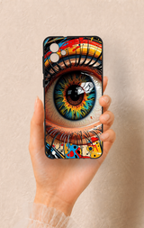 Samsung A04 Uyumlu Renkli Göz Bebeği Desenli Silikon Kılıf