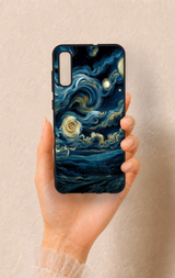 Samsung A70 Uyumlu Yıldızlı Gece Desenli Silikon Kılıf