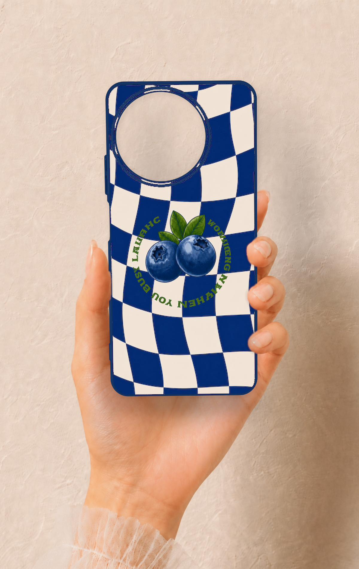 Realme 11 Uyumlu Yaban Mersini Desenli Silikon Kılıf