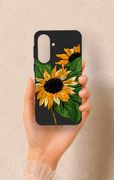 Samsung A37 Uyumlu Ay Çiçeği Desenli Silikon Kılıf